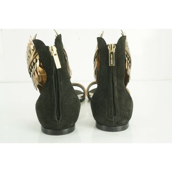 Jimmy Choo Kimro Fringe Ankle Strap Flat Sandals Size 38 Women's $995 NIB Toe - Picture 10 of 12